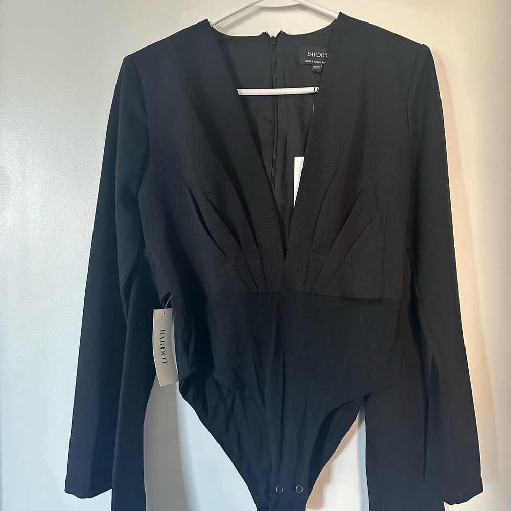 Bardot Black Long Sleeve Bodysuit